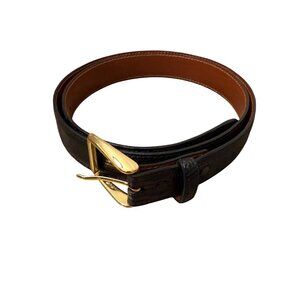 Trafalgar Black Genuine Java Lizard USA Brass Buckle Belt Mens Size 40